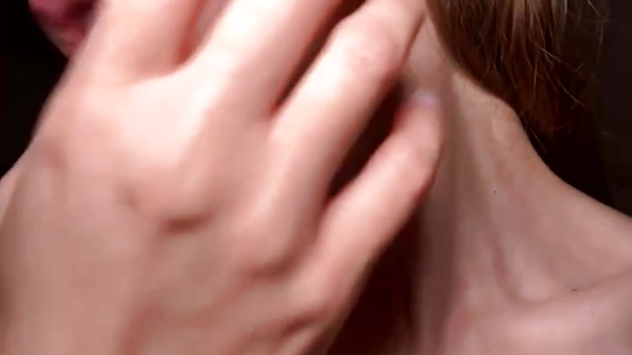 lick fingers and drooling on boobs