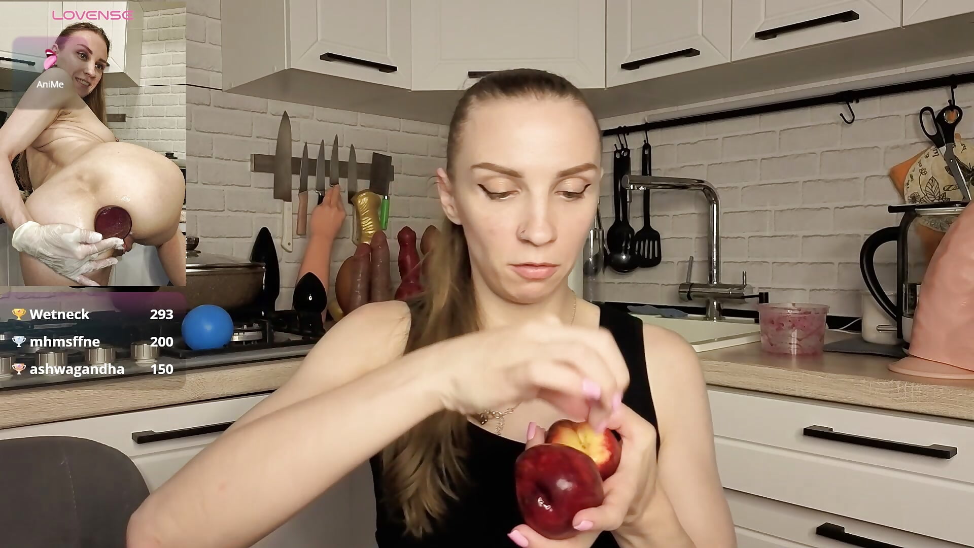 I'm eating a nectarine that was in my ass.