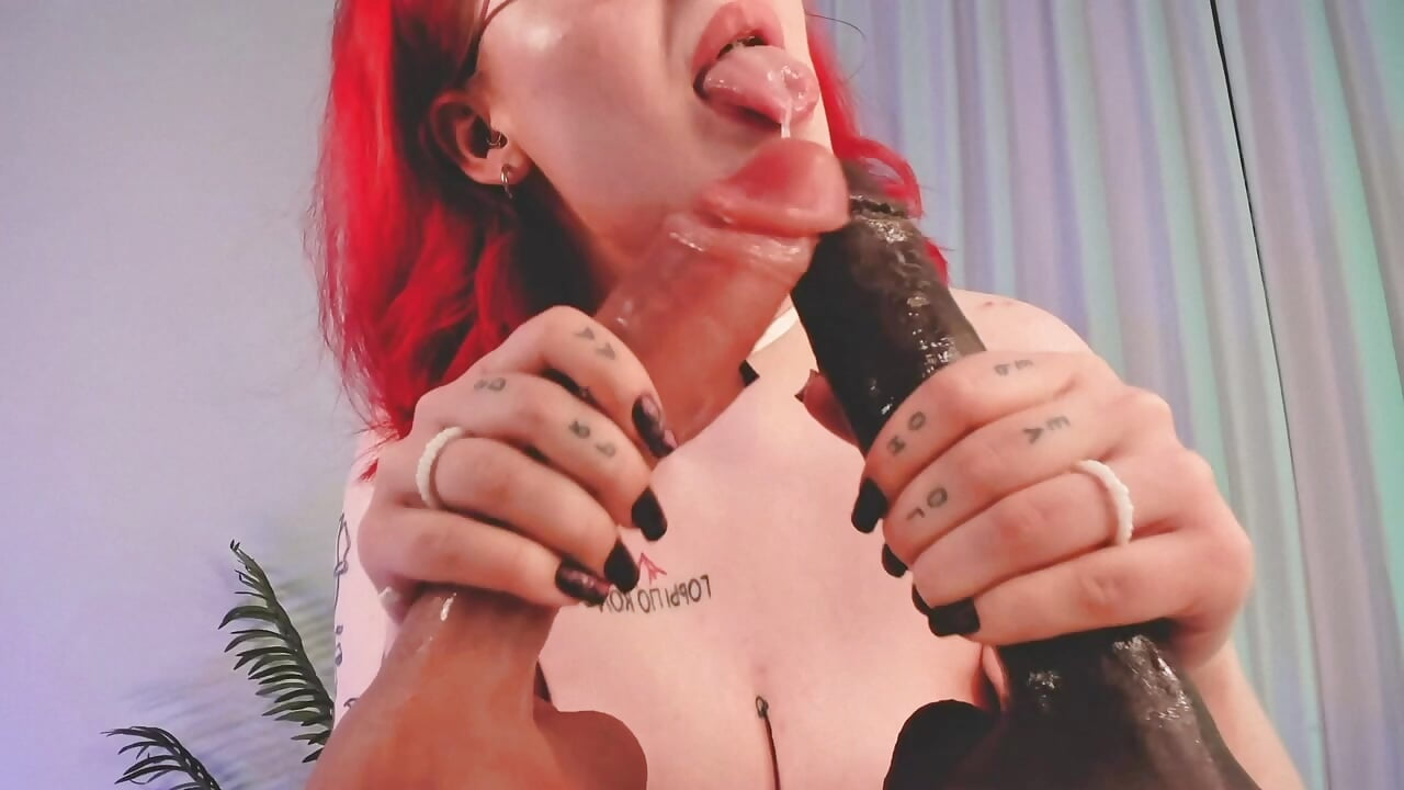 double handsjob topless (bbc and bwc)