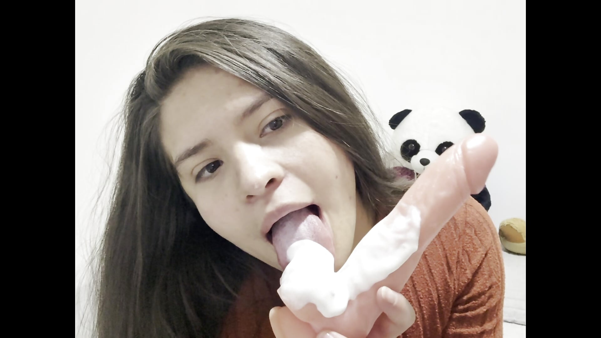 Ice cream getting a huge cumshot in her mouth during the taste game. - video by Natisss_ cam model