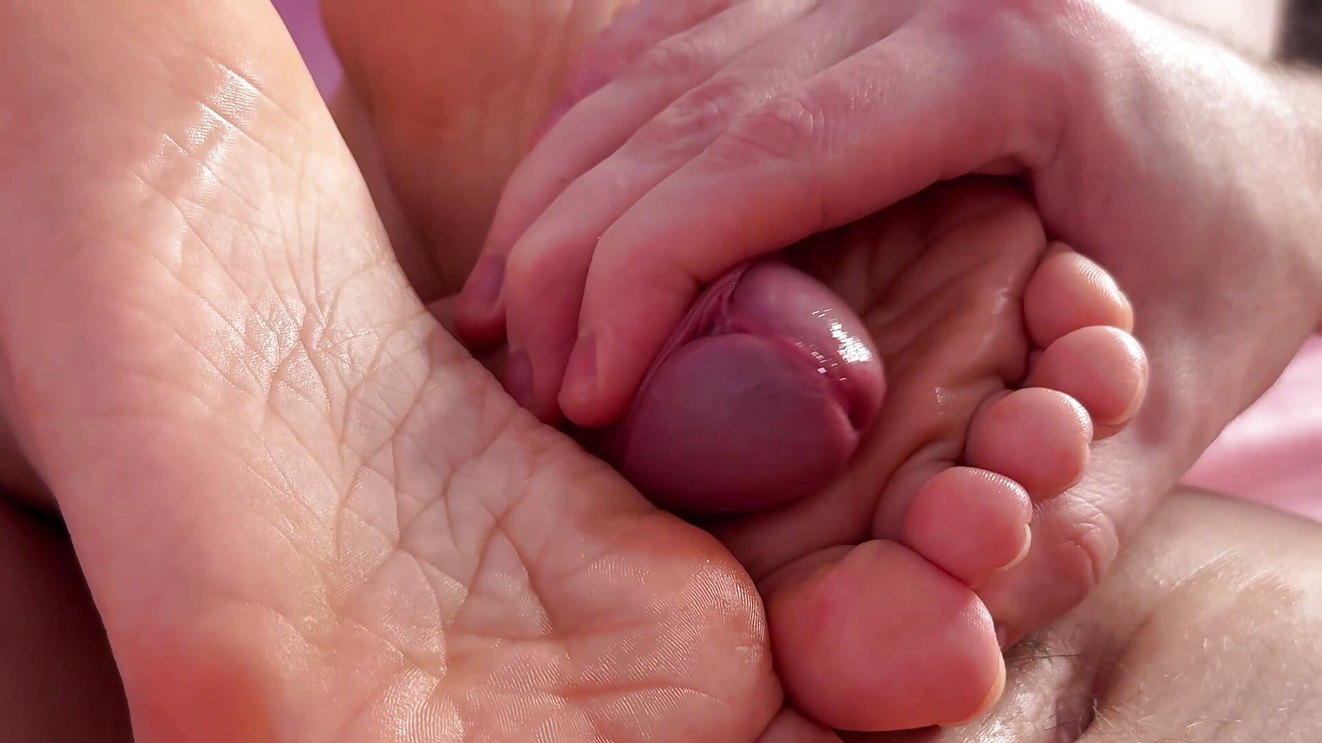 Reverse footjob , close view , classic footjob - video by twofiresouls cam model