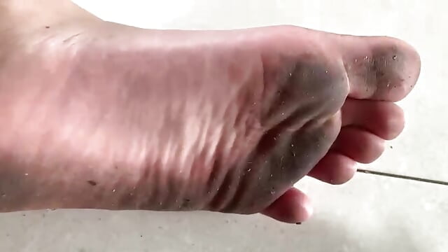 very dirty feet