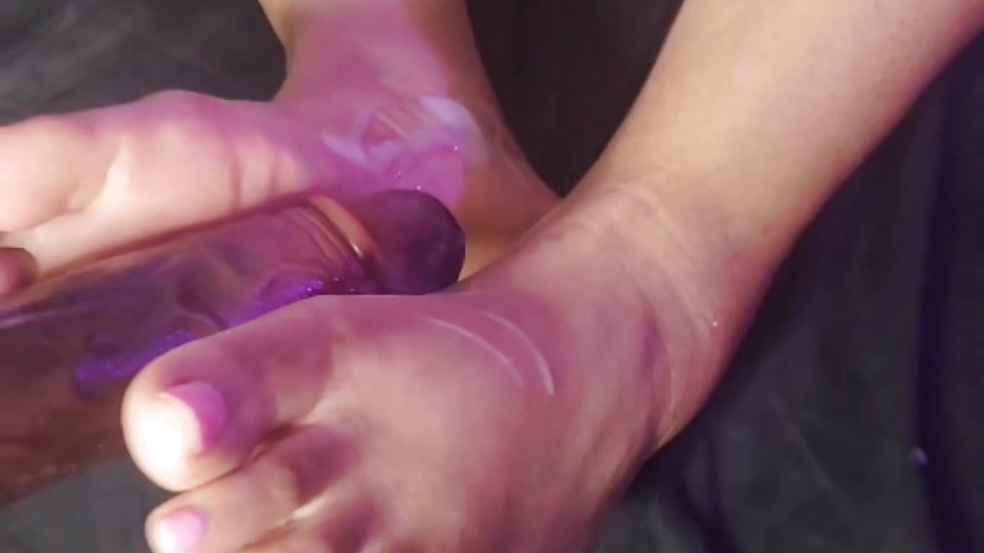 Would you make a big sticky mess all over my feet
