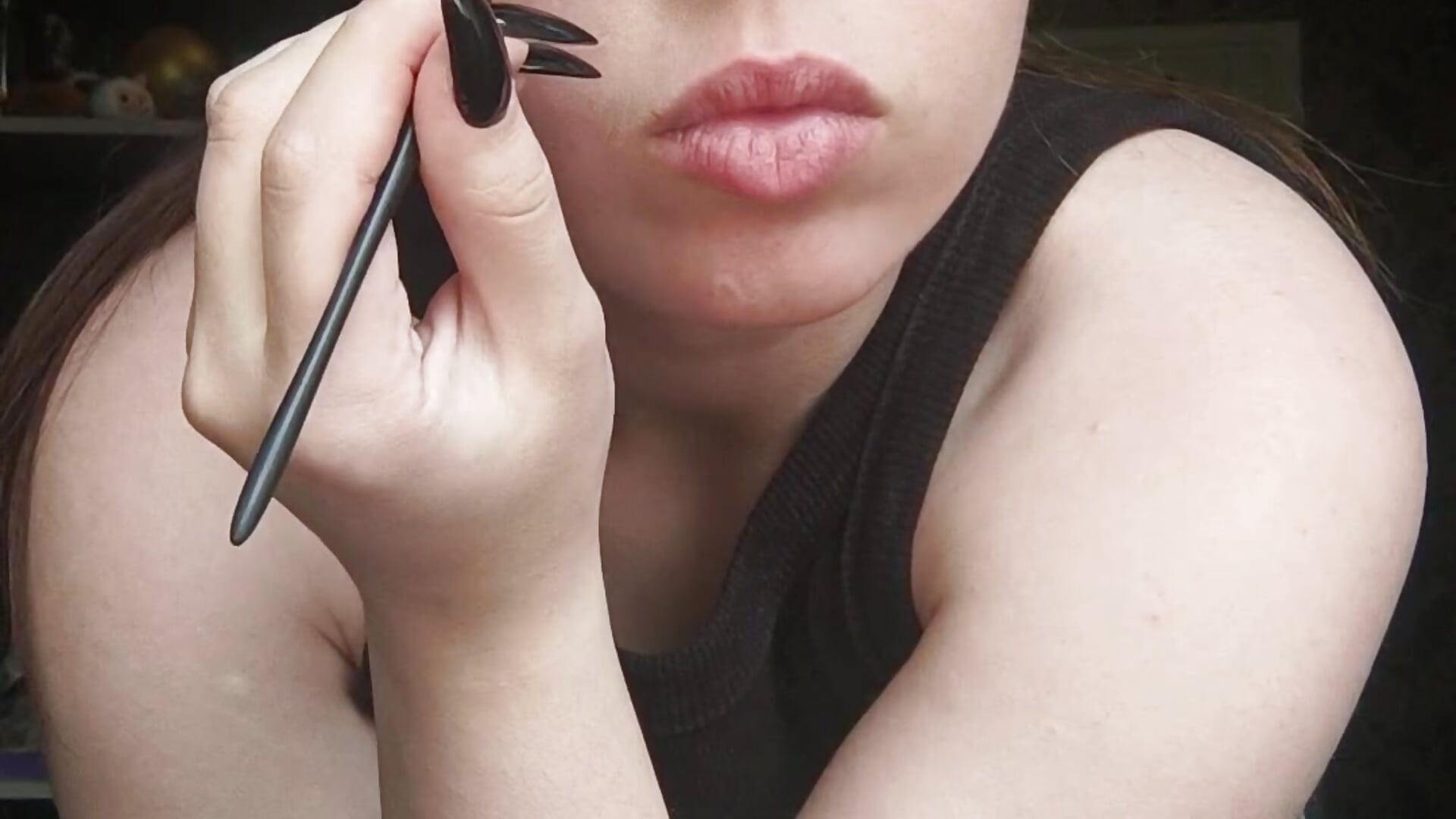 Putting makeup on my cute face