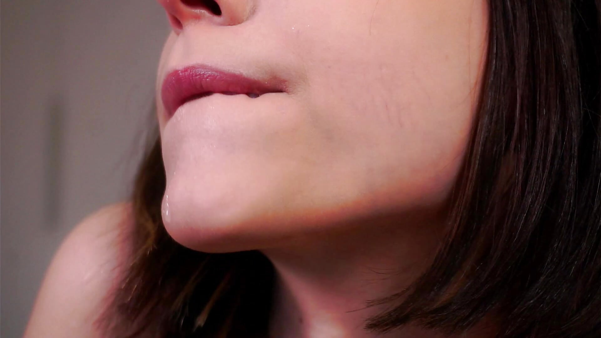 Sloppy blowjob + fake cum