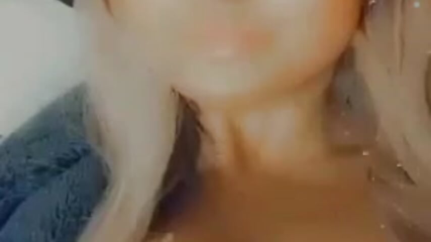 Sneaky peak of my sexy naked body and playing with my tits & pussy