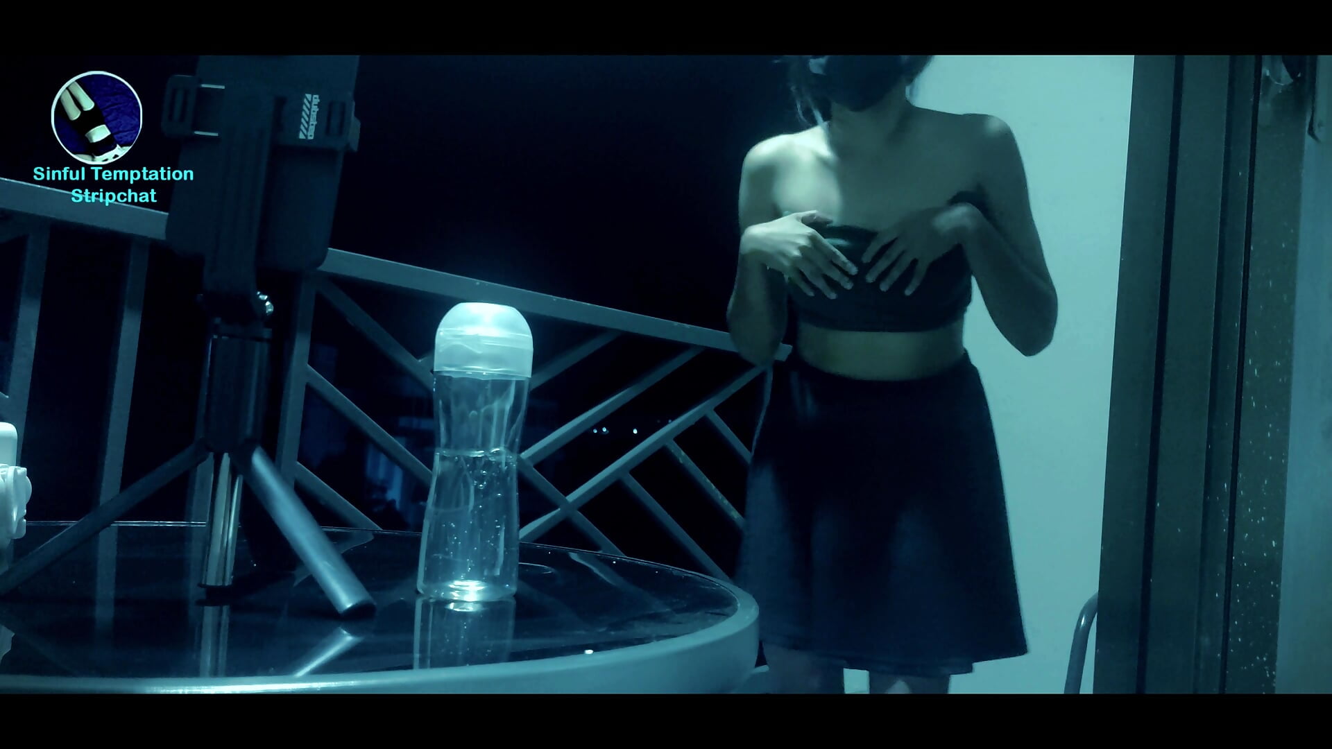 boobs flash in balcony at night #risky #outdoor - video by SinfulTemptation cam model