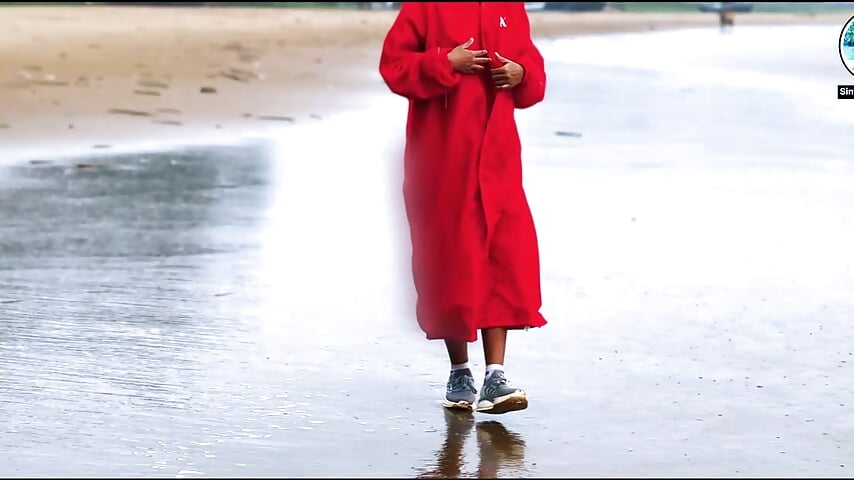 Public beach nude walk, masturbate and squirt (sample) - video by SinfulTemptation cam model