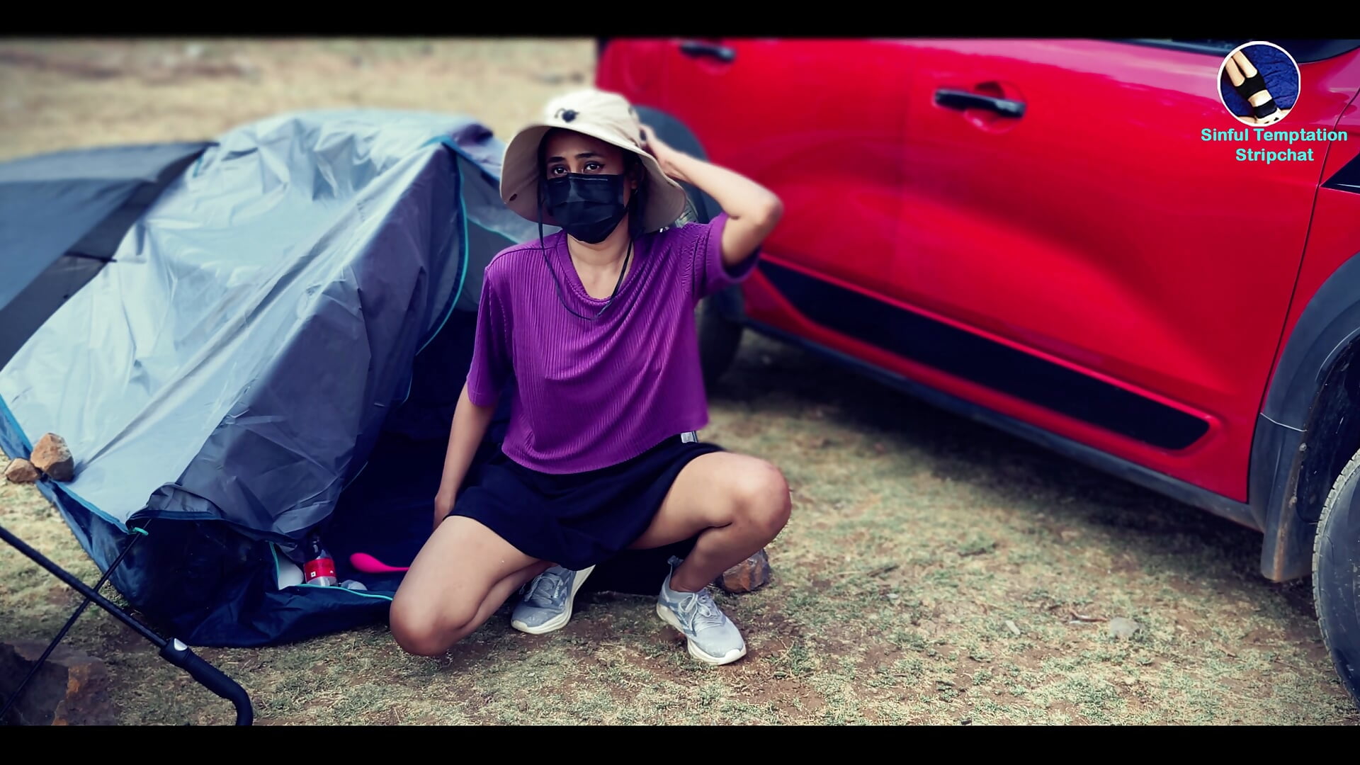 Outdoor squirt beside tent ⛺ - video by SinfulTemptation cam model