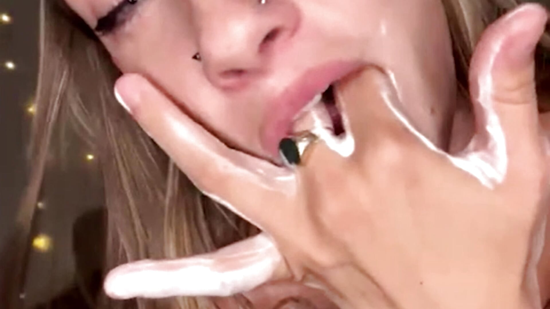 Cover myself with some white cream