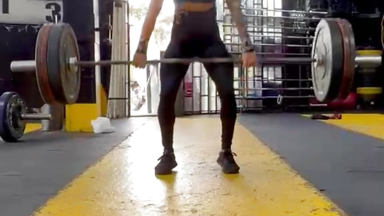 145 libras squat clean – video af riley_bensongh cam-model