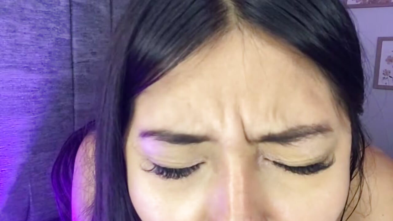 Messy blowjob in pov