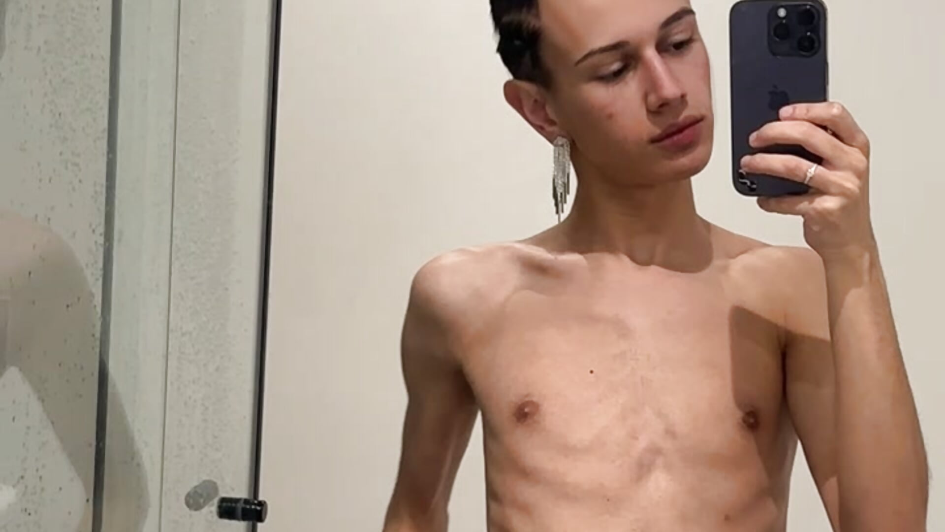 flexing with my body beauty naked