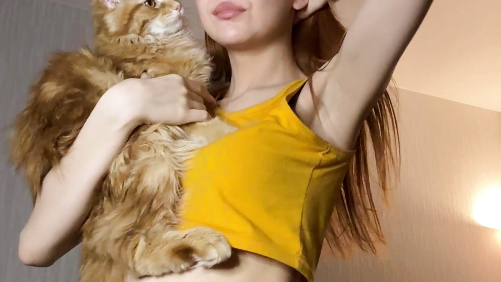 Dancing with my kitty - video by WeiSusi cam model