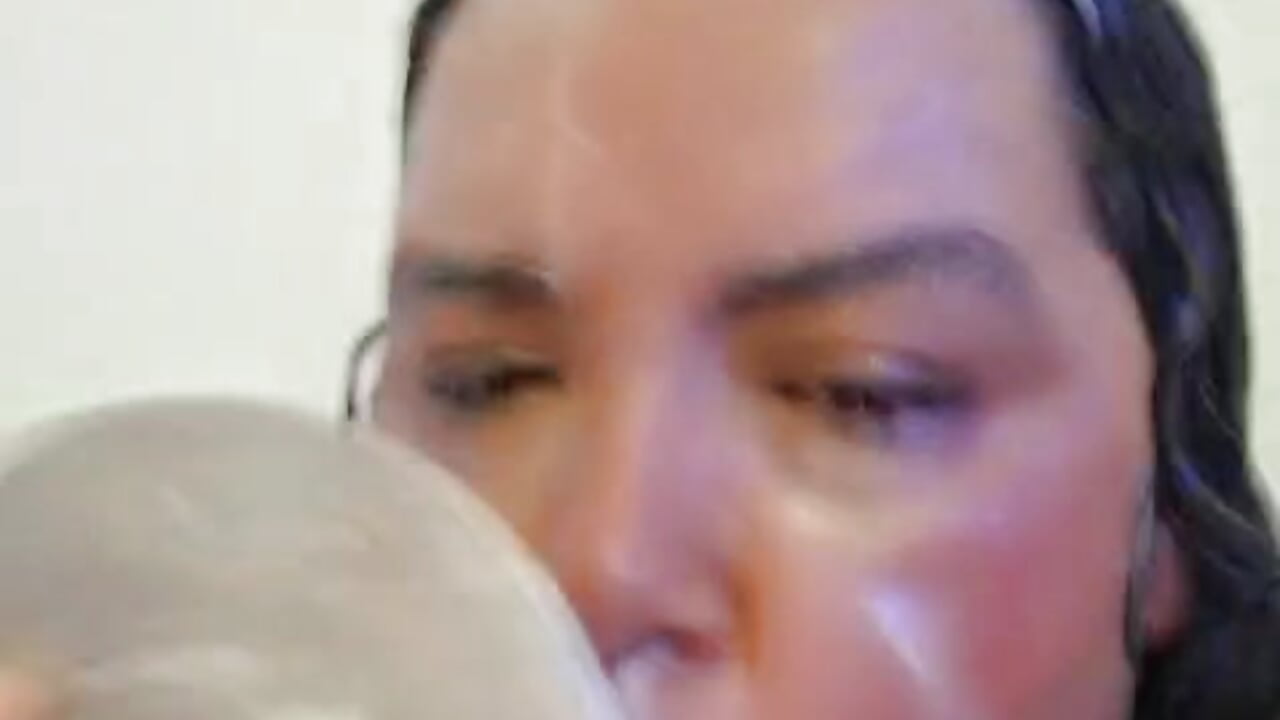 Destroying throat and choking with machine at maximum speed super messy🥵💦🔥 - video by Alanna-sloppy cam model