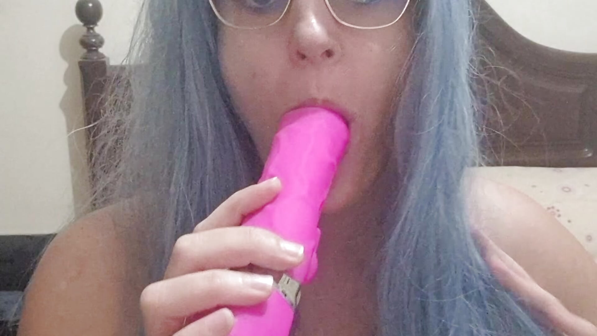 Masturbation with a wig