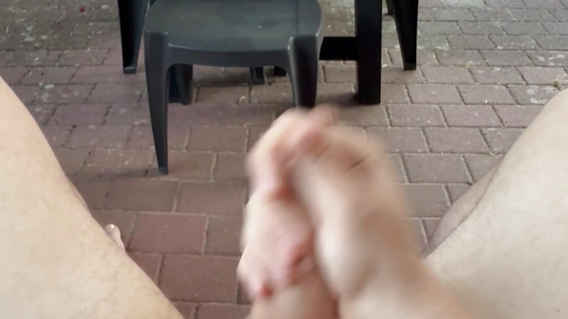 Naked Extreme Cumshot in Garden (neighbours saw me)