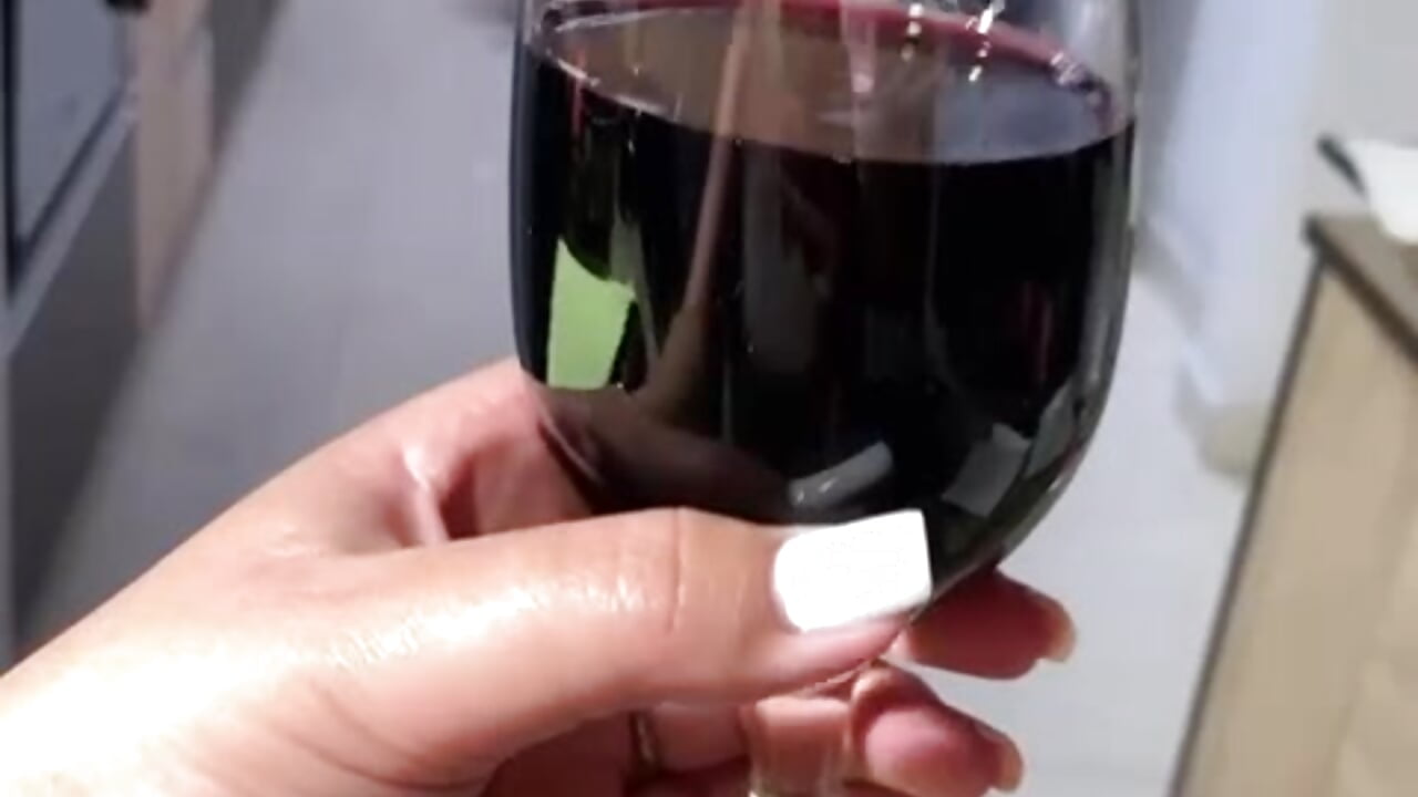 a glass of wine 😈 - video by hillary_chen cam model