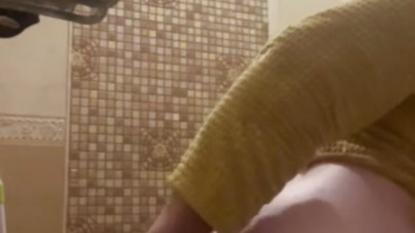 doggy style fucking myself with cucumber