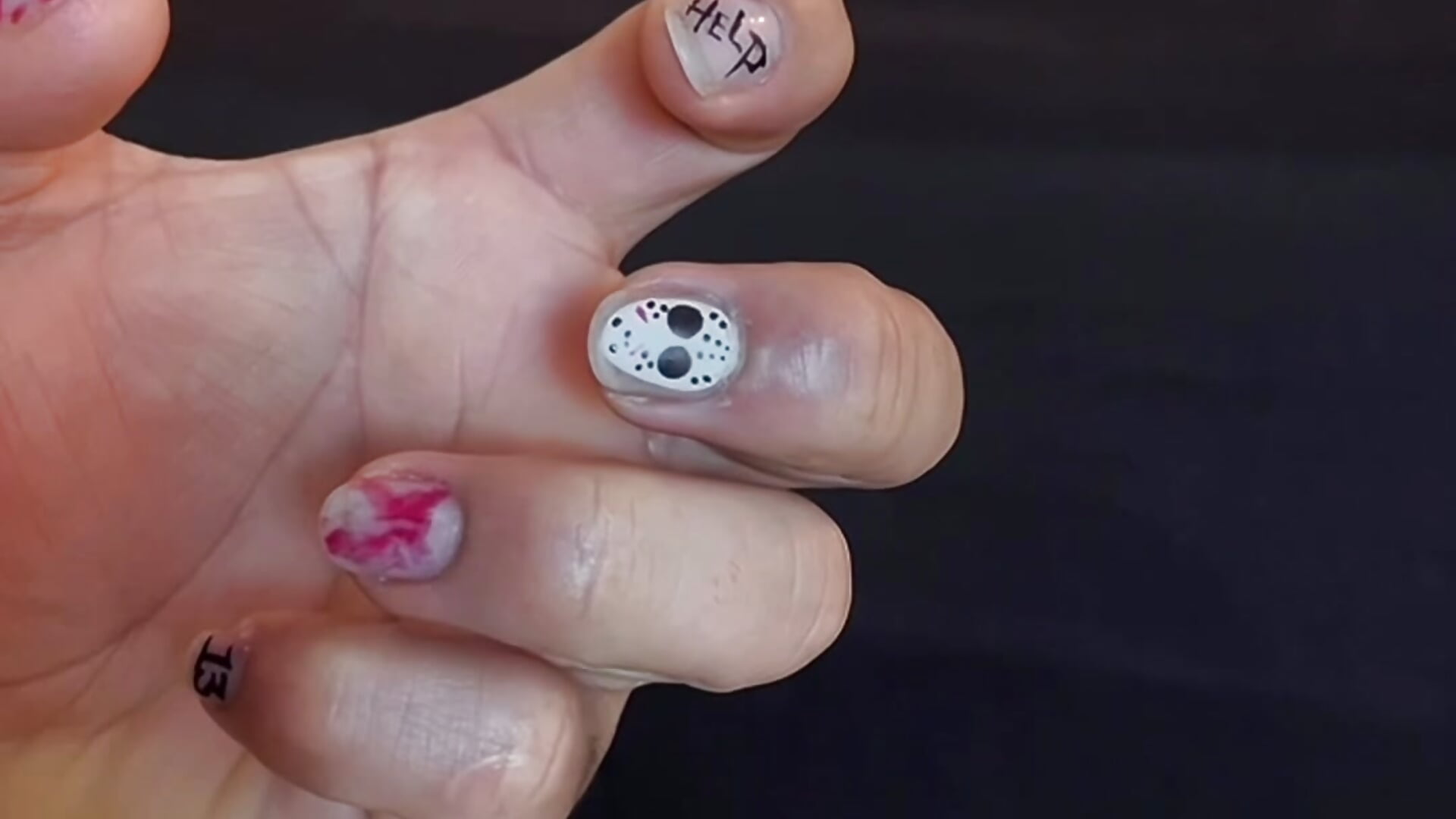 I Love Halloween 🎃 👻🍬 Do you like my Halloween nails 💀🔪💋 - video by Thaiel_Fosteer cam model