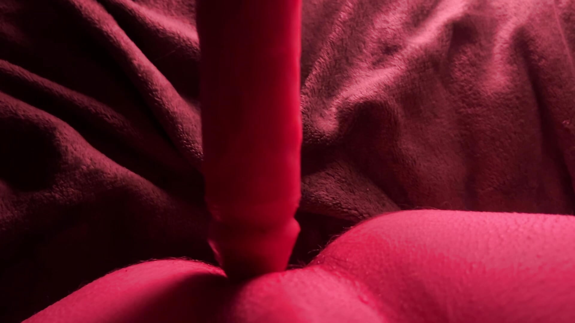 Big dildo in my tight hole w/ moaning