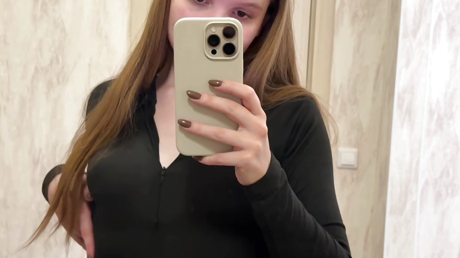 In a black bodysuit