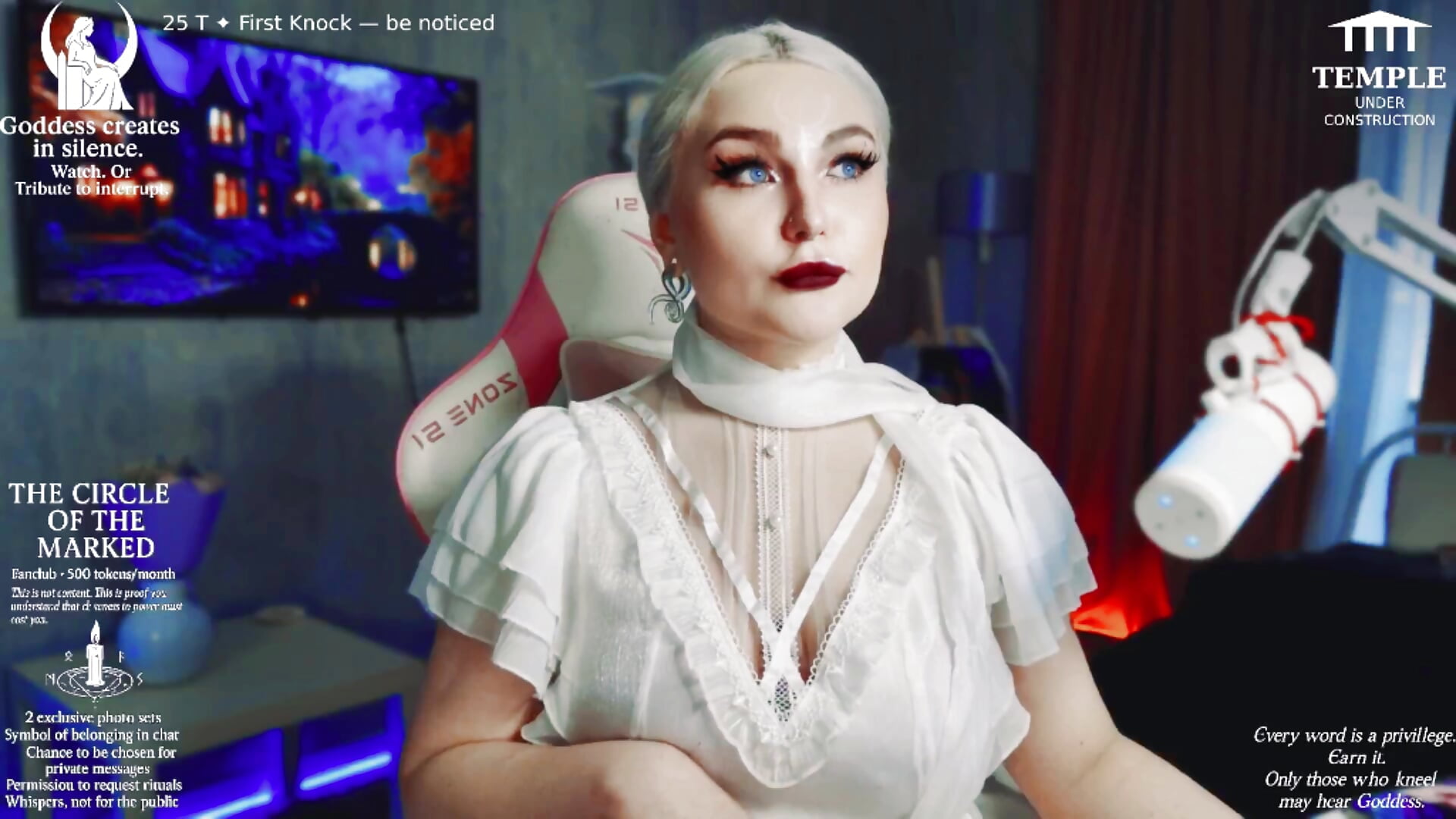 Sacred Goddess | A Ceremony in White - video by Wounded_Goddess_ cam model