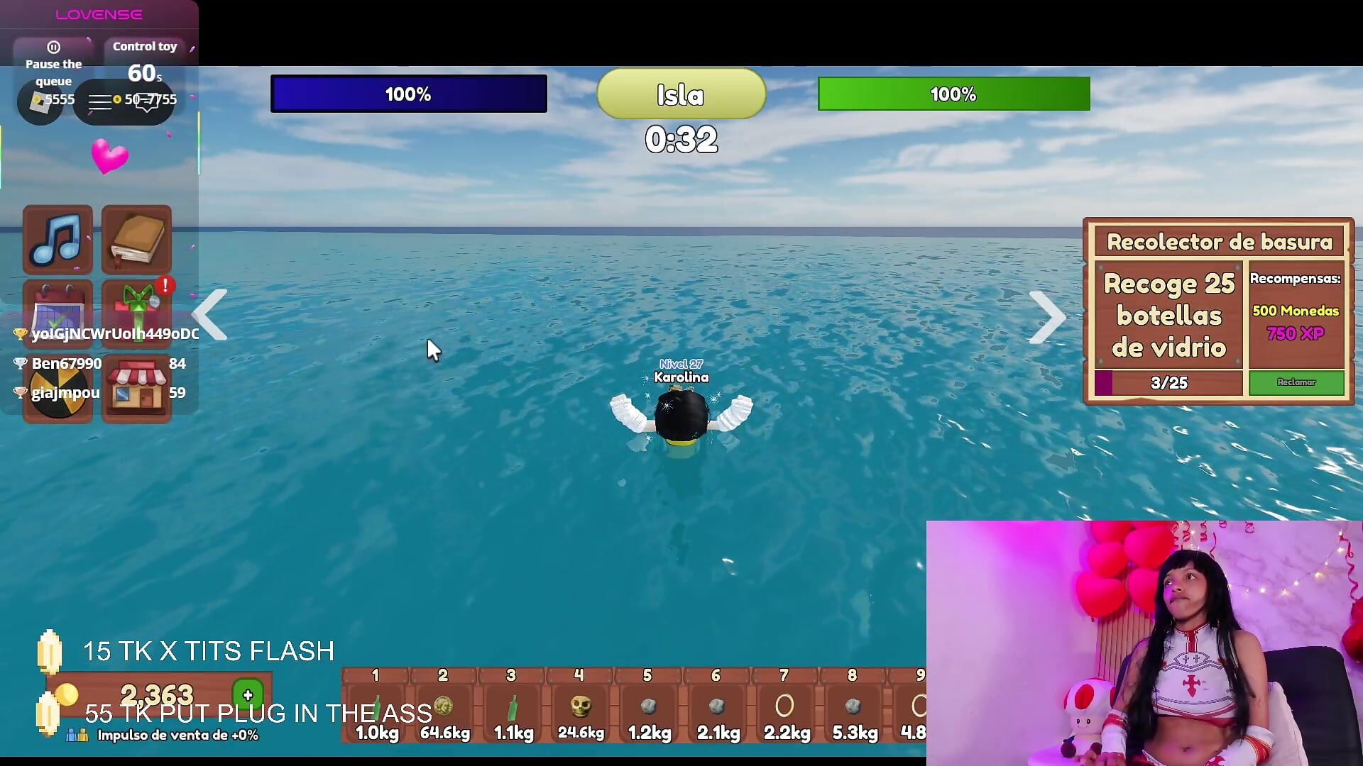 A time of games - video by natalia_blue cam model