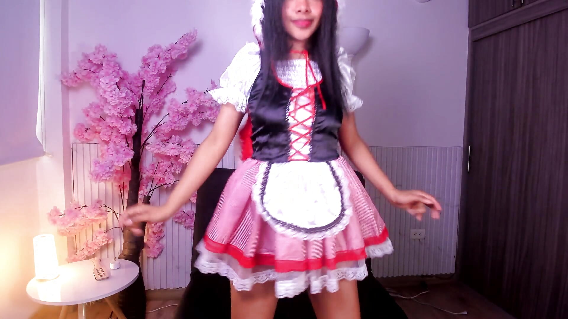 Little red riding hood dances for the wolf - video by natalia_blue cam model