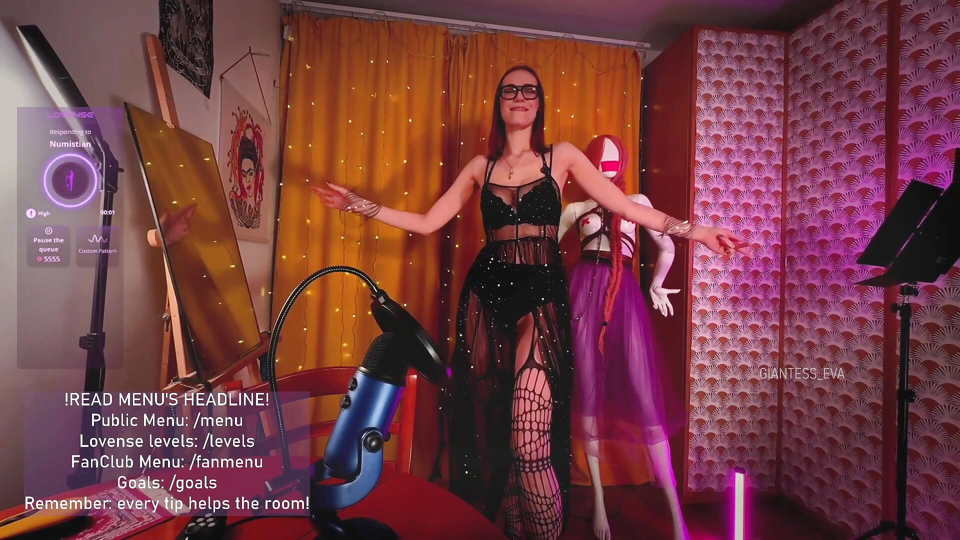translucent dress - video by Giantess_Eva cam model