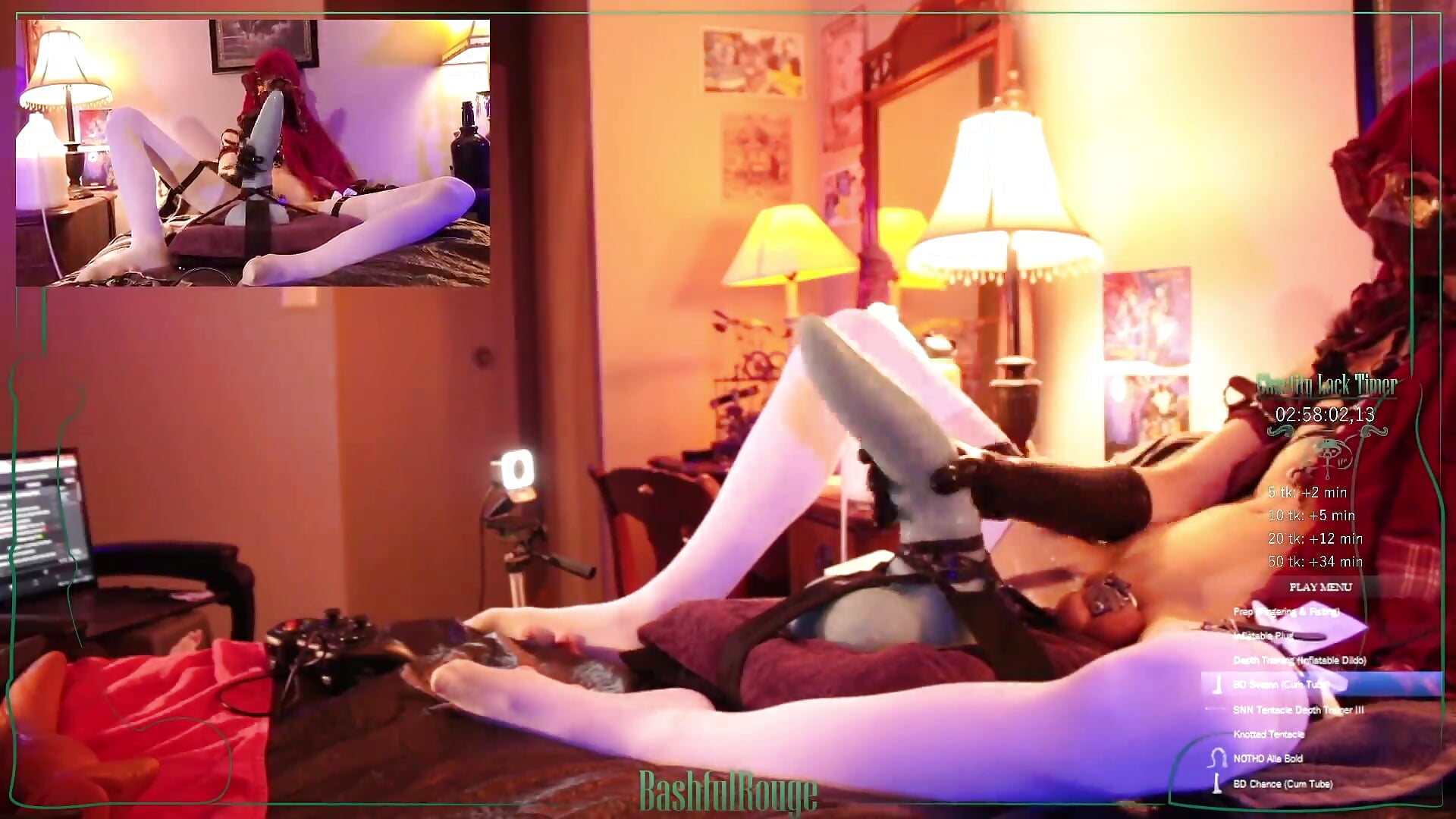 [8/1/26] After Riding My Toys Nice And Long, I Fail To Cum After Losing My Key For A Second Week - video by BashfulRouge cam model