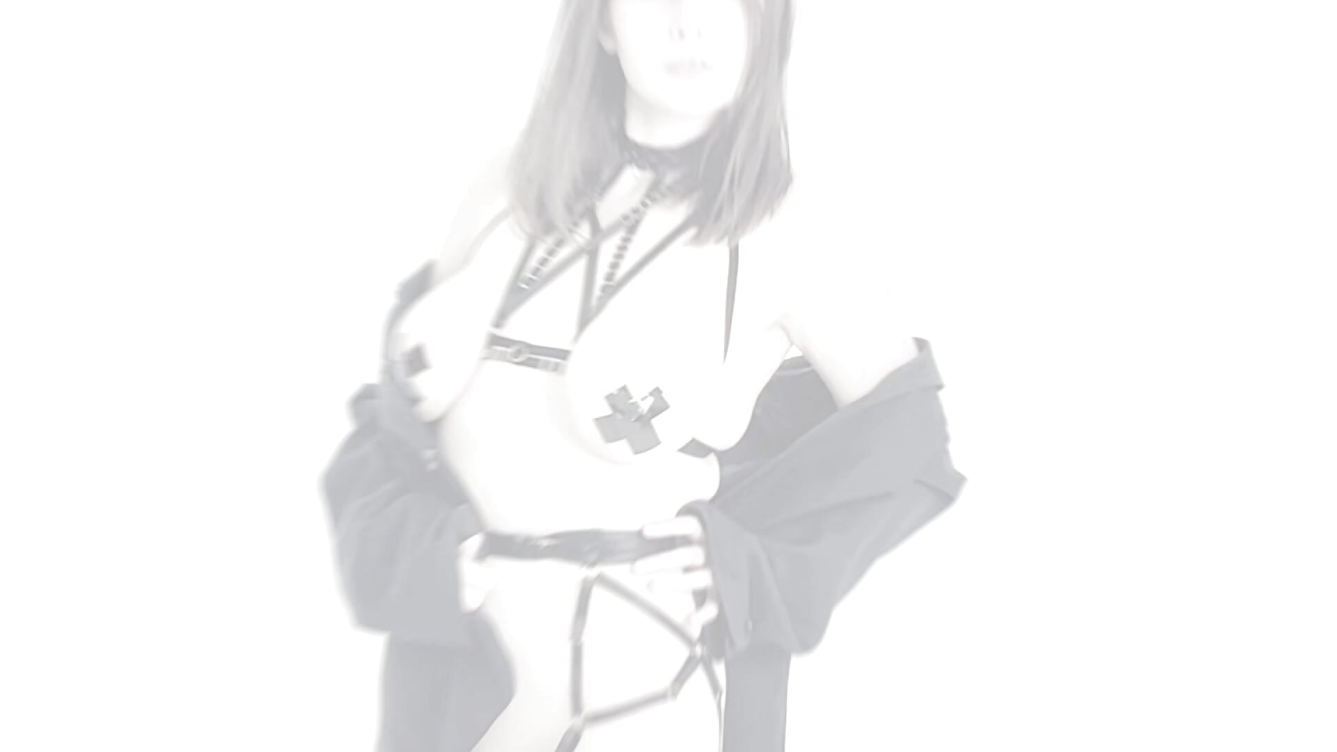 Naked rock&roll girl