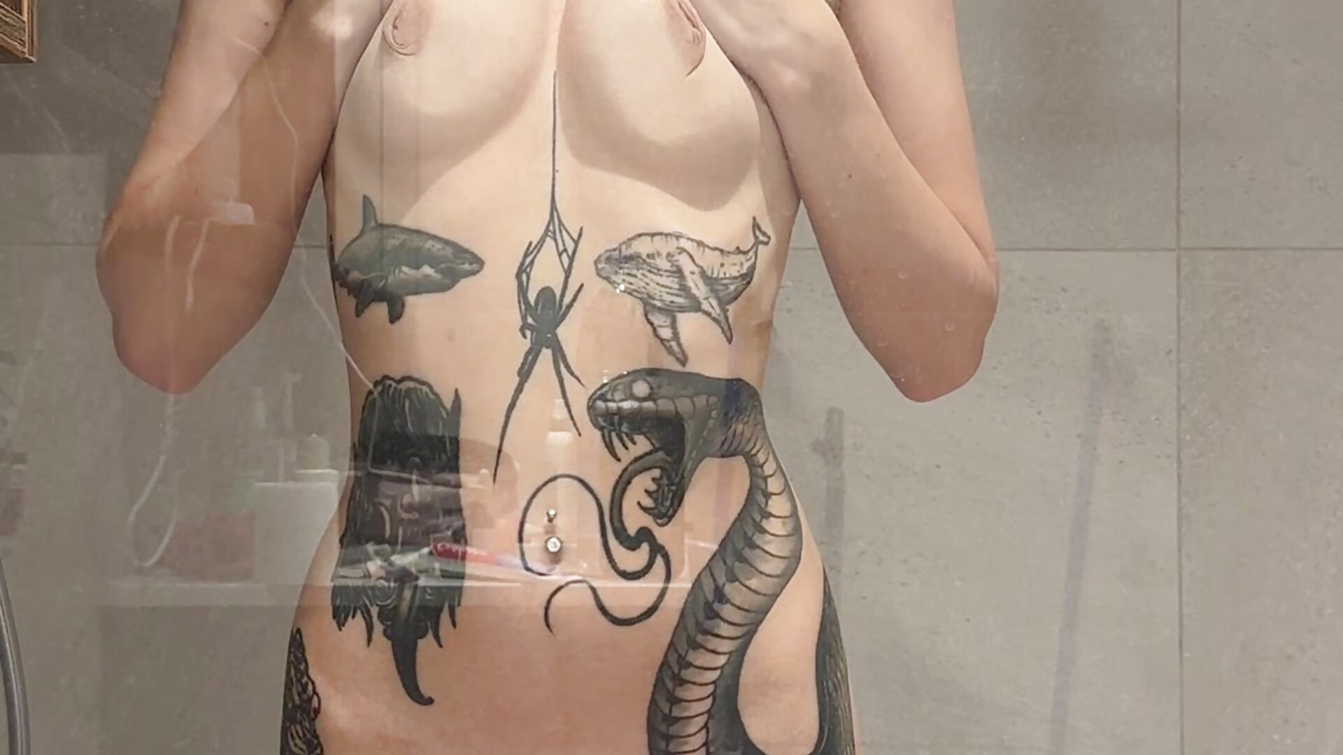 my breasts were pressed against the glass– RanyThomson kameramodell videója