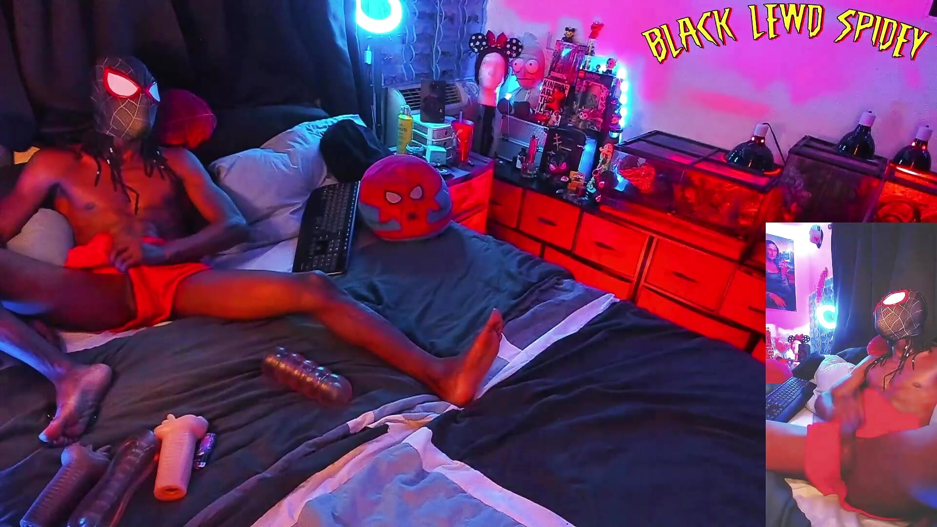 Black Lewd Spidey Live Stream 21 Part 1 - vidéo du modèle de showcams BlackLewdSpidey