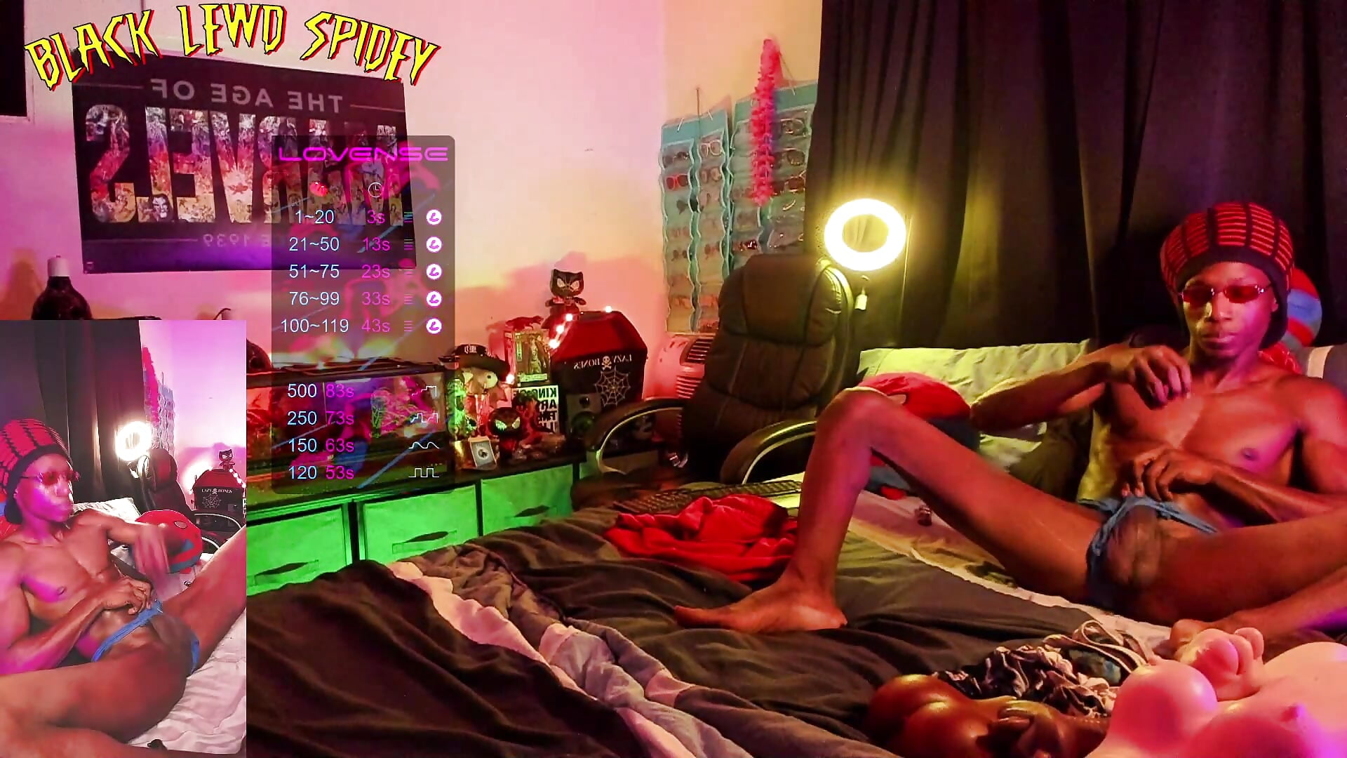 Black Lewd Spidey Live Stream 20