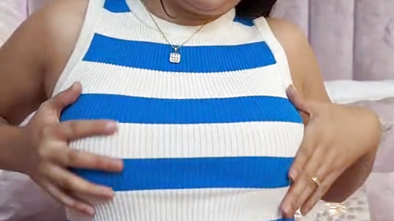 massaging breasts - video by SaraVegass cam model