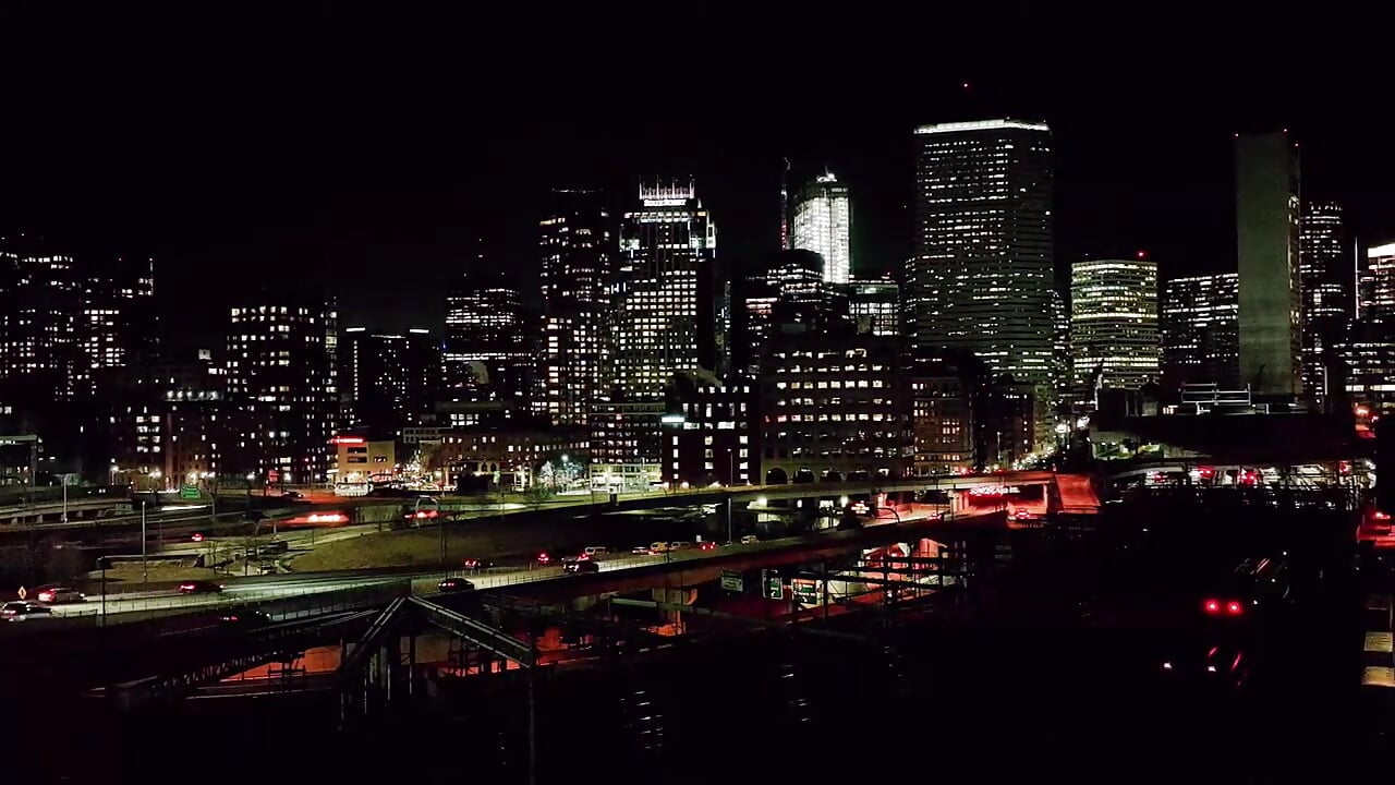 Boston's City Skyline at Night Footage - video by Cute_Mammy cam model