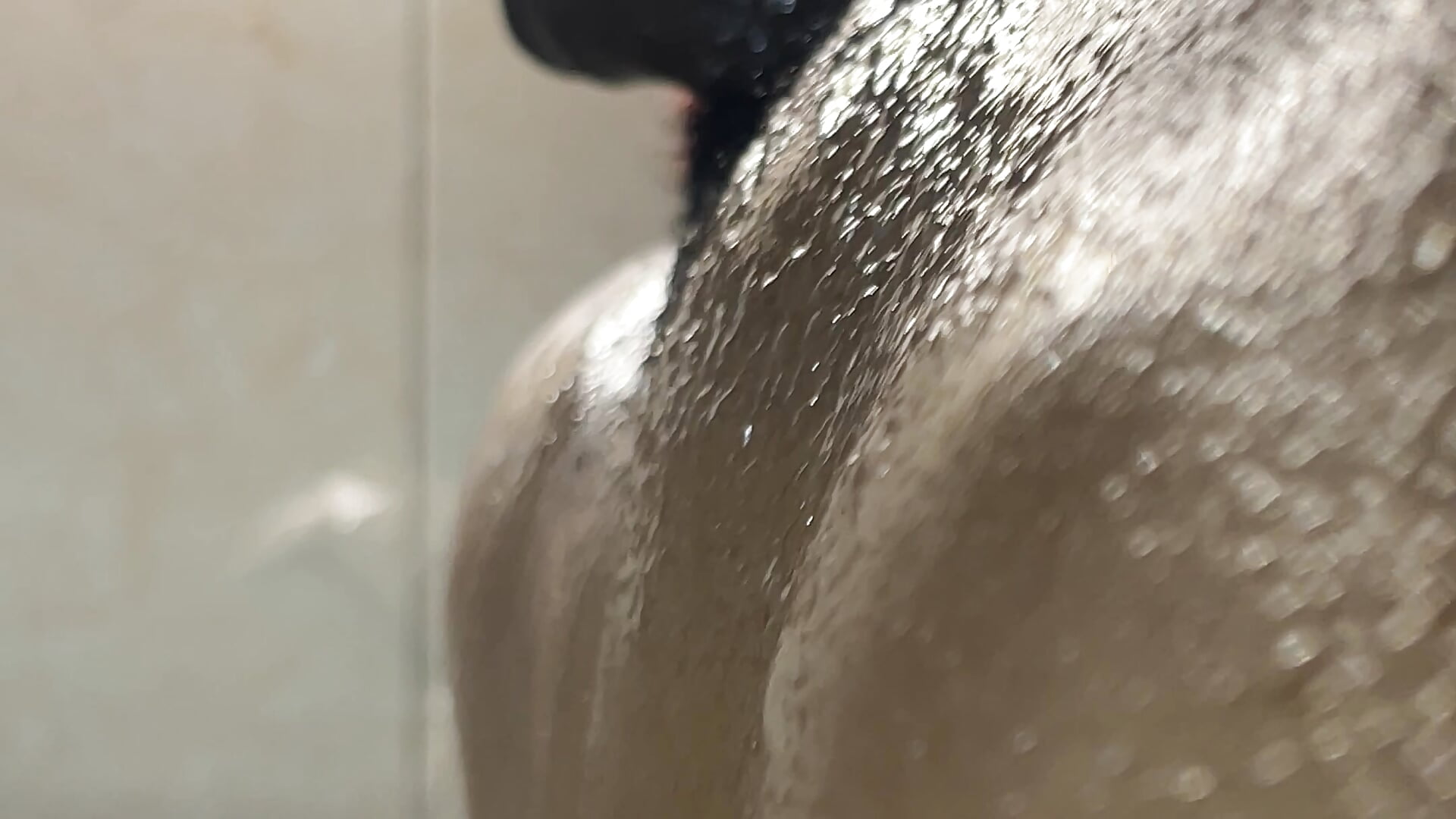 full of oil and sweaty