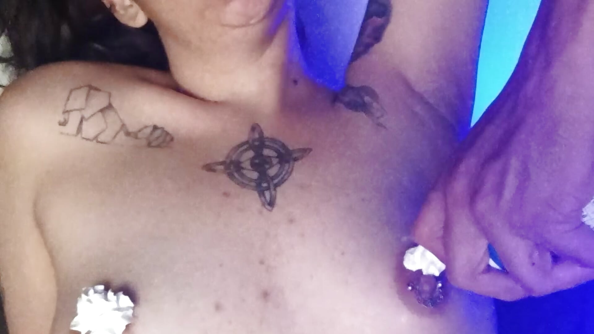 My husband sucks my boobs with chantilly