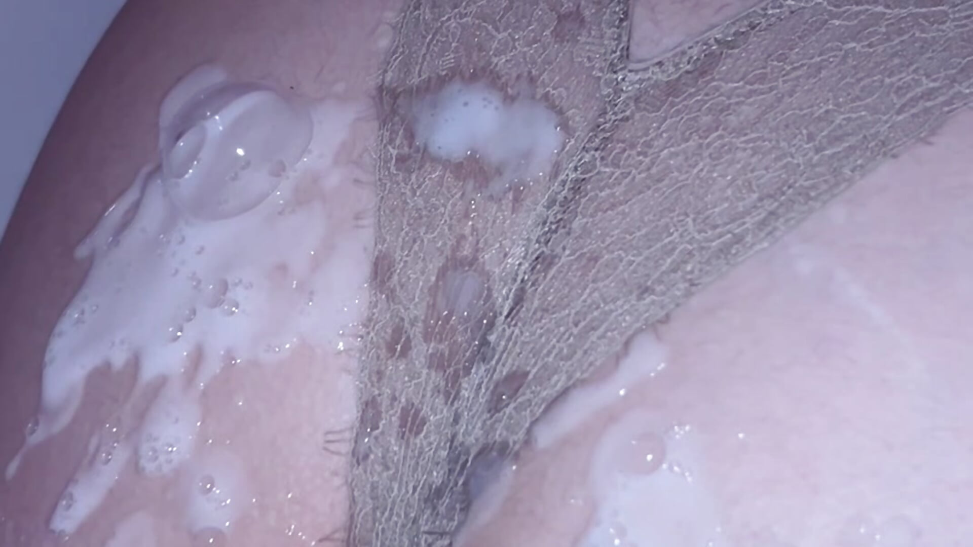 something white on the goddess's ass😋