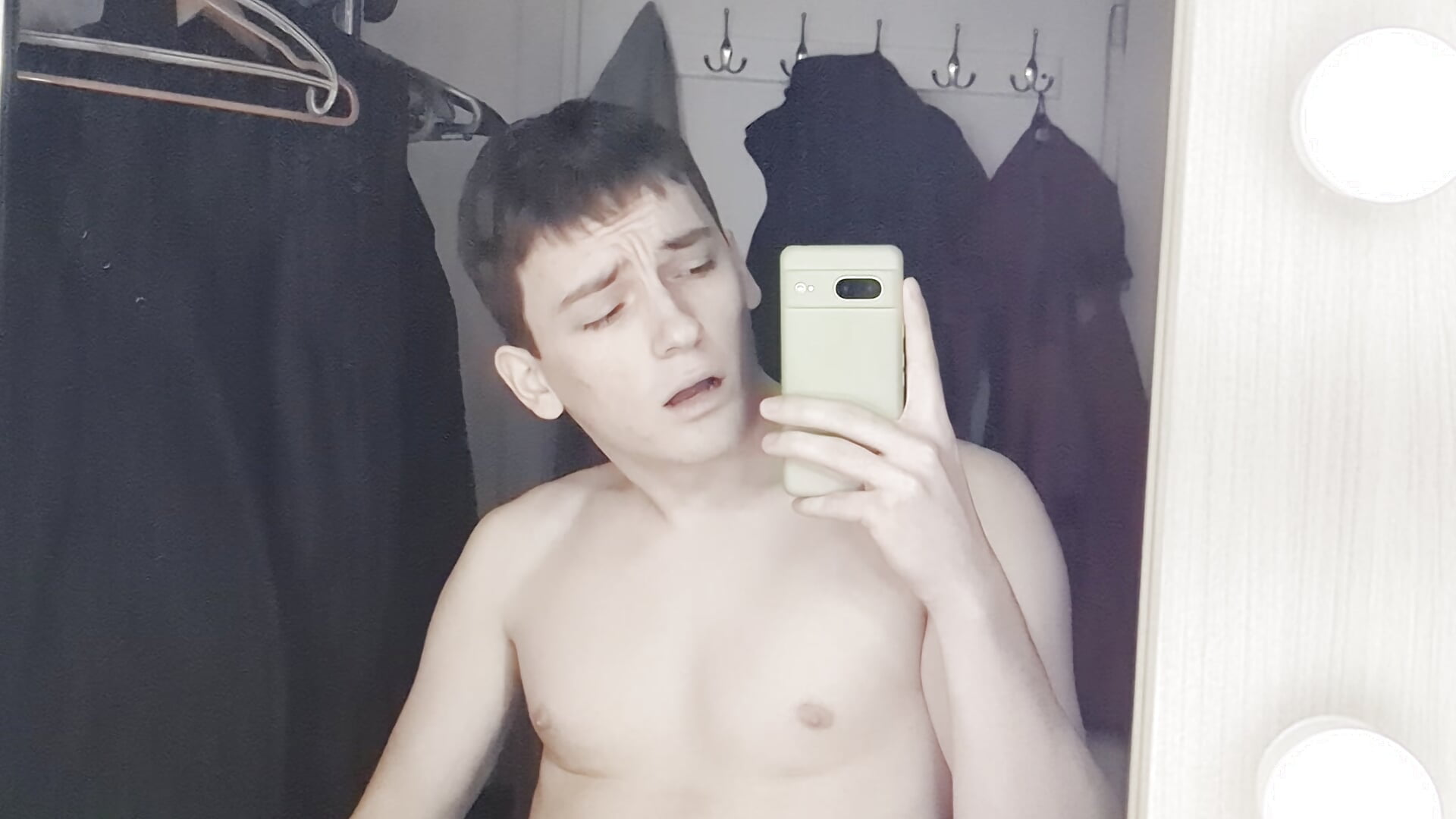 Jerking off at the changing room