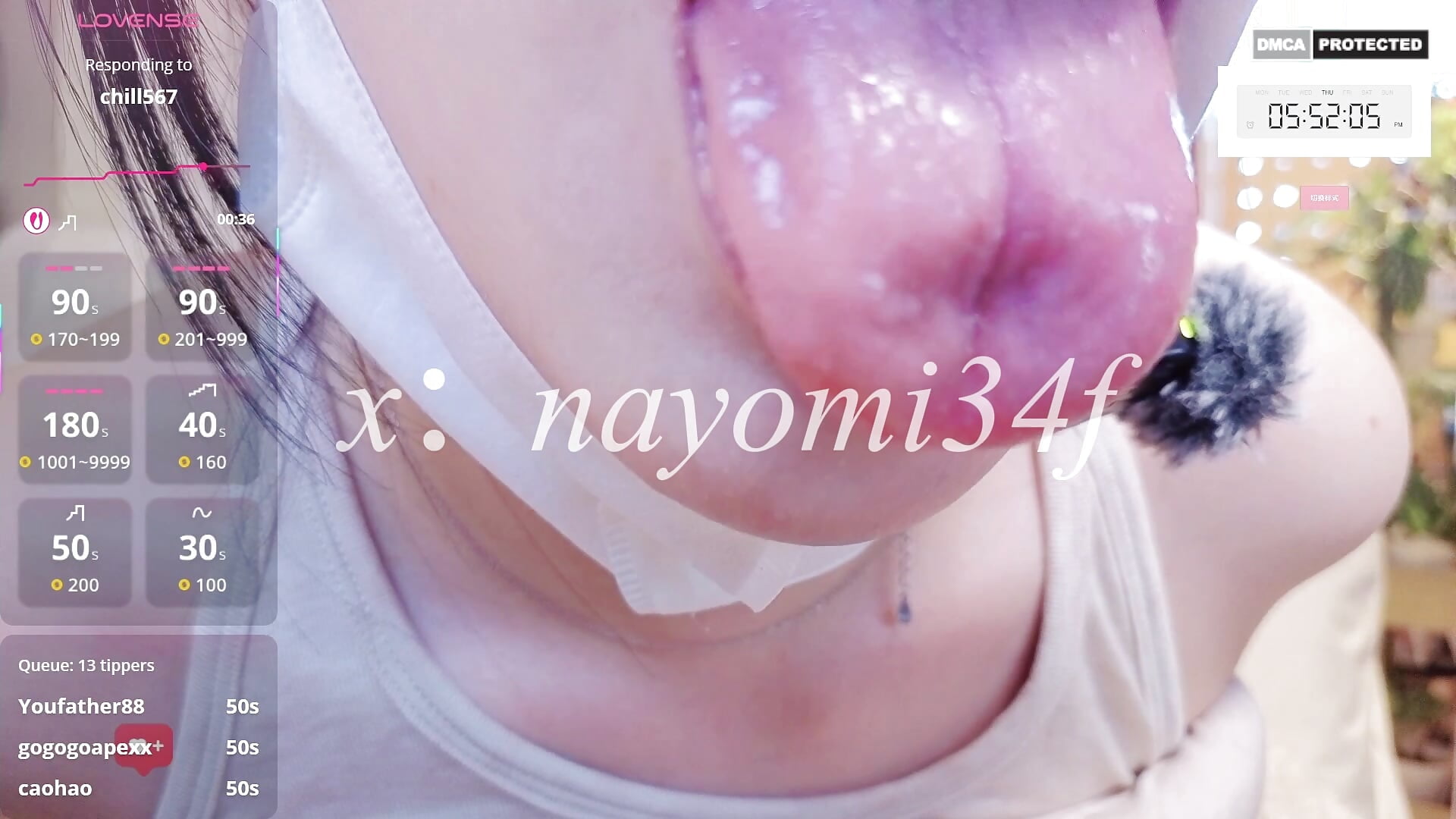MIMI-011風騷大奶少婦紫絲玩乳頭吸豆豆自慰 - video od modelky/modela nayomi_34f