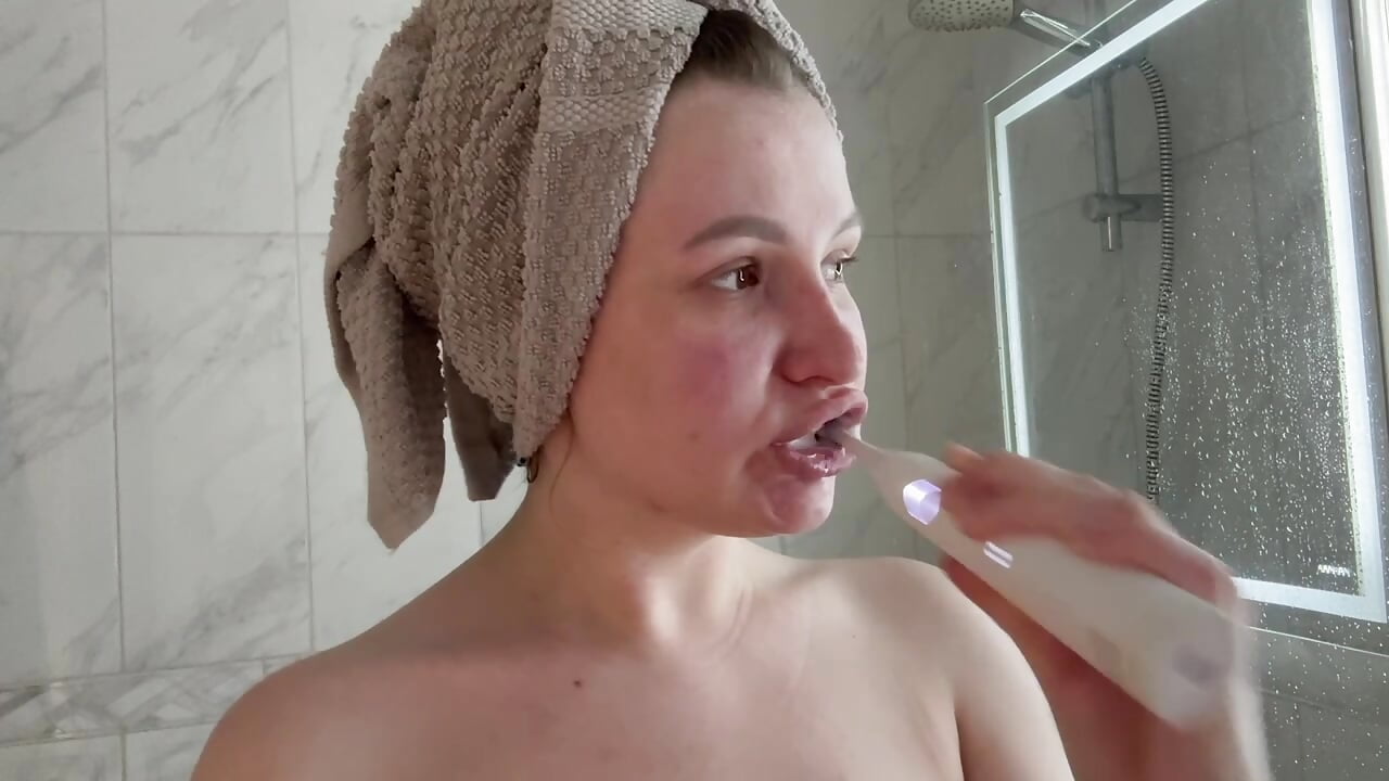 Brushing teeth :)