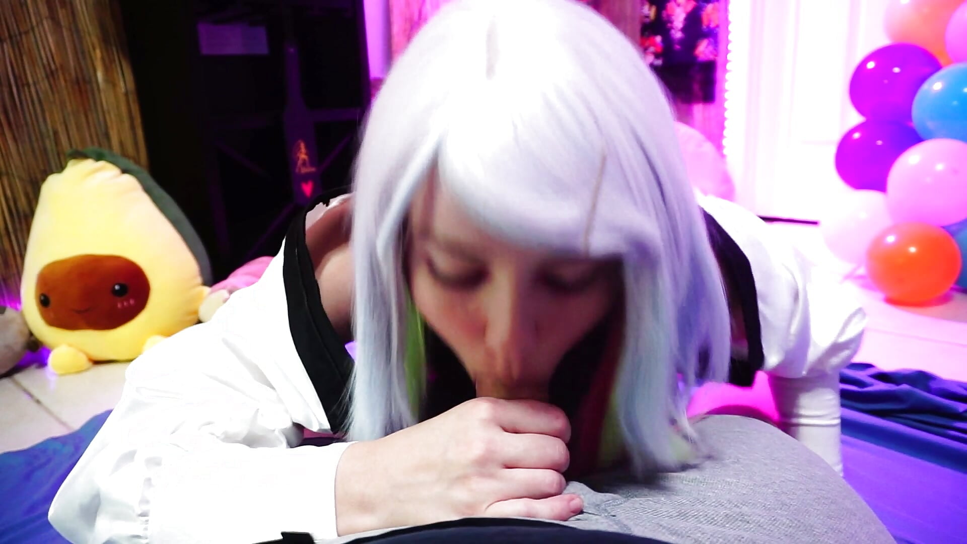 BOY GIRL LUCY FROM CYBERPUNK DEEP BJ & CUMSHOT IN MOUTH - video by syndica_ cam model