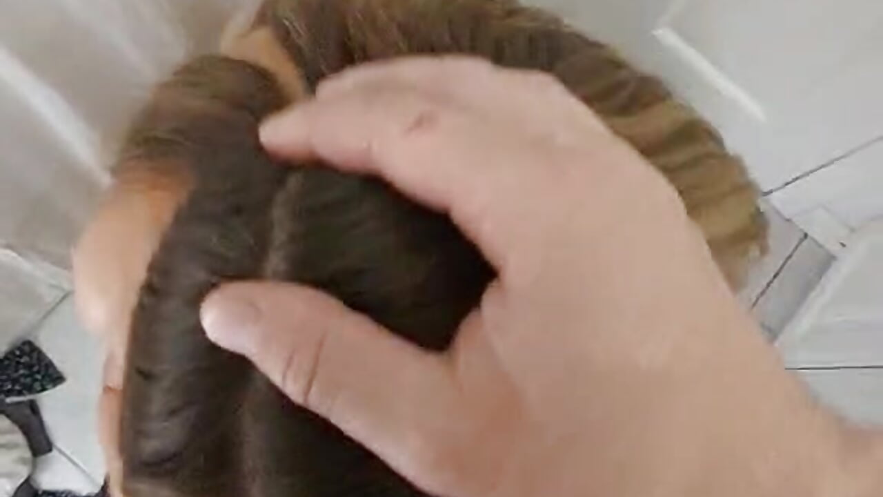 Bathroom blow job POV - video by jackandvioletstyles cam model