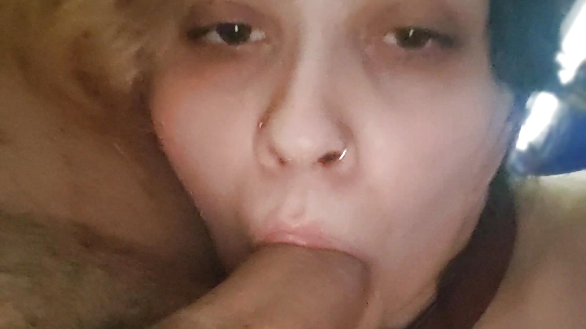 blowing daddy while he sleeps...
