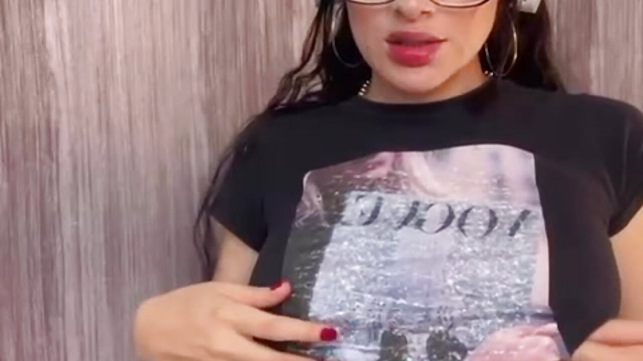 Spitting my big tits with saliva - video by Violett_hott_ cam model