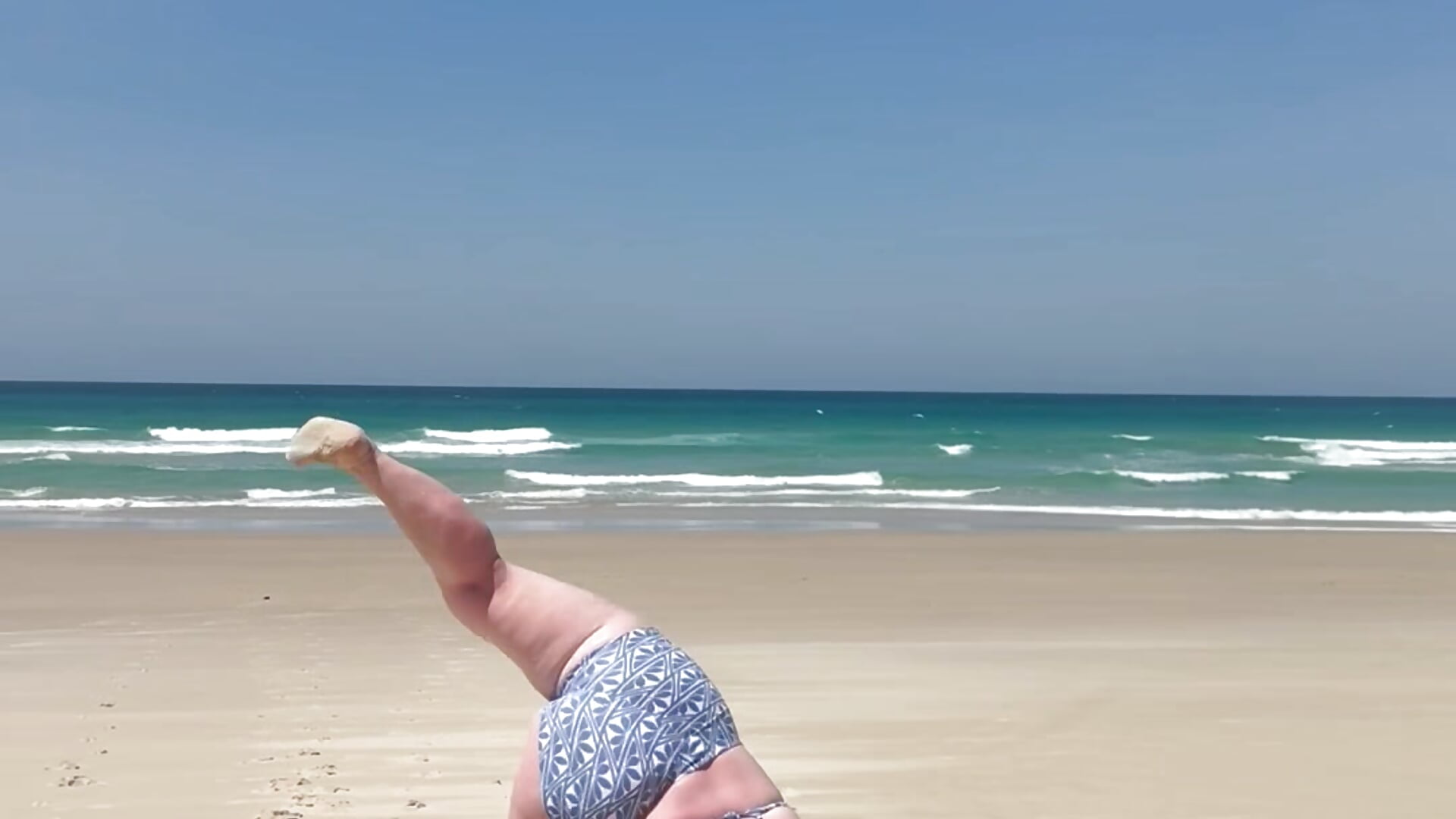 Beach cartwheel