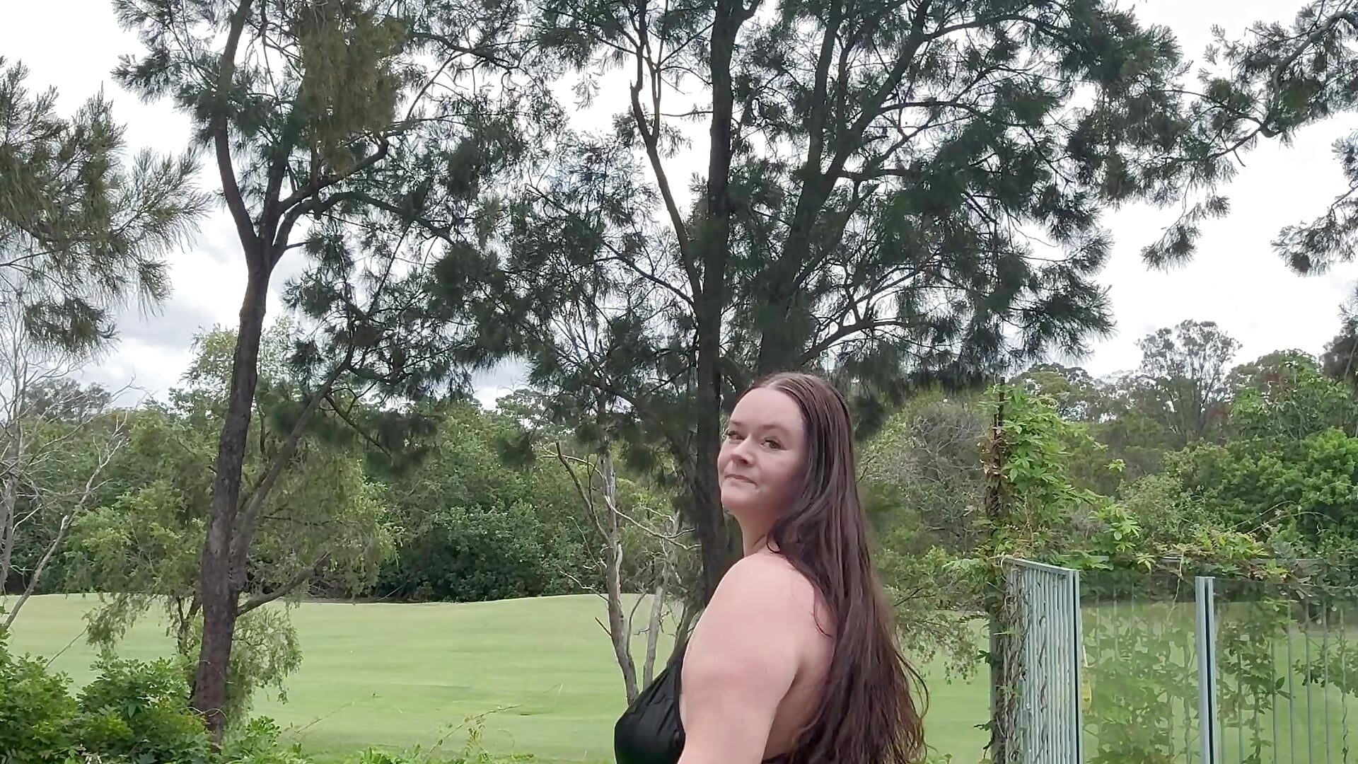 Cartwheel in lingerie