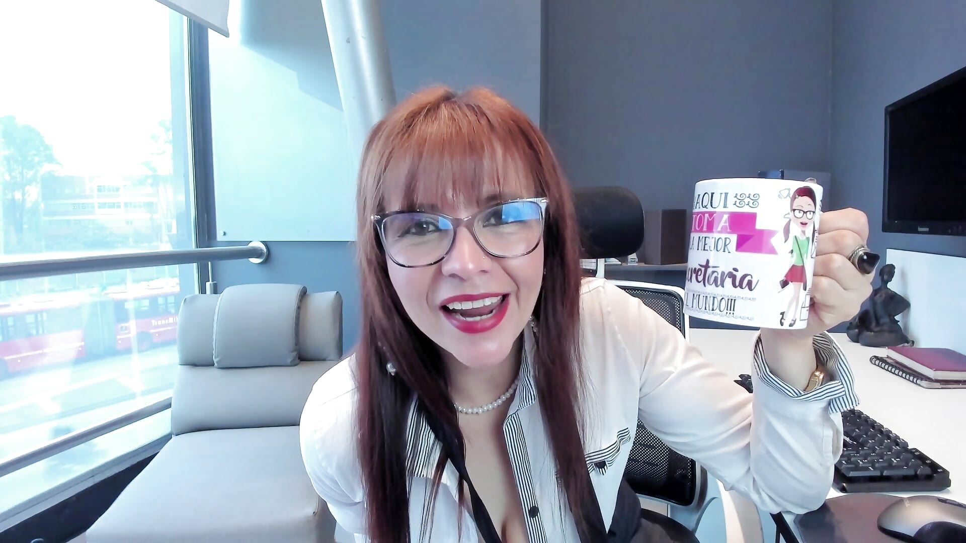 a flirtatious greeting from this naughty secretary🔥 - video by milenahot__69 cam model